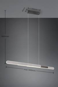 Lampada a LED Helios Ferro - 1 punti luce - Argento - Larghezza: 130 cm