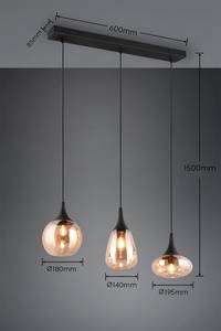 Suspension Lumina Verre / Fer - Nb d'ampoules : 3