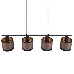 Suspension Davos Tissu / Fer - 4 ampouless - Noir