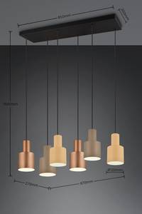 Suspension Agudo Fer - Nb d'ampoules : 6