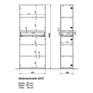 Aktenschrank Mailand mit Schublade Graphit