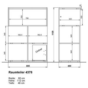 Raumteiler Mailand Weiß