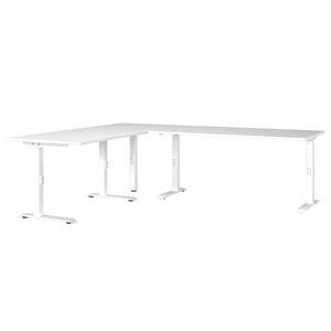 Verstelbaar hoekbureau Mailand Wit - 240 x 200 cm