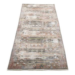 Tapis de couloir Corduletta Polypropylène / Polyester - Noir / Beige / Marron - 80 x 280 cm