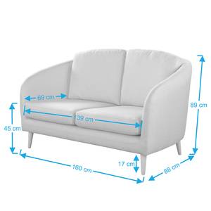 2-Sitzer Sofa Sarrato Webstoff Lioba: Creme