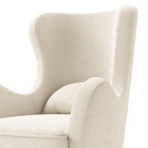 Fauteuil à oreilles Pocicos Tissu Bouclé Anouk: Crème