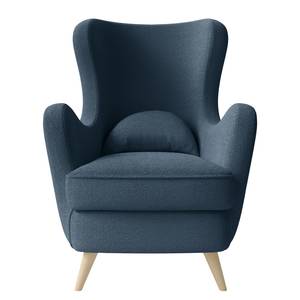 Fauteuil à oreilles Pocicos Tissu Bouclé Anouk: Bleu foncé