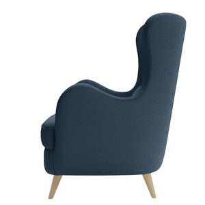 Fauteuil à oreilles Pocicos Tissu Bouclé Anouk: Bleu foncé