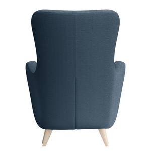 Fauteuil à oreilles Pocicos Tissu Bouclé Anouk: Bleu foncé