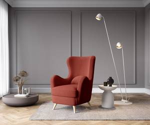 Oorfauteuil Pocicos Bouclé Stof Anouk: Rood