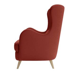 Fauteuil à oreilles Pocicos Tissu Bouclé Anouk: Rouge