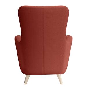 Fauteuil à oreilles Pocicos Tissu Bouclé Anouk: Rouge