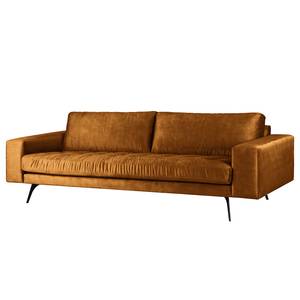 3-Sitzer Sofa Pruneda Samt Tomi: Goldbraun