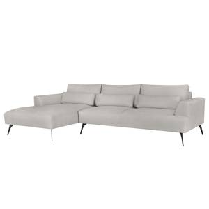 Ecksofa Colladas Webstoff Carde: Stahl - Longchair davorstehend links