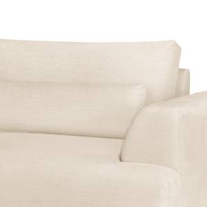 Ecksofa Colladas Webstoff Carde: Creme - Longchair davorstehend links