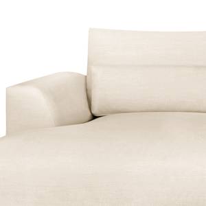 Ecksofa Colladas Webstoff Carde: Creme - Longchair davorstehend links