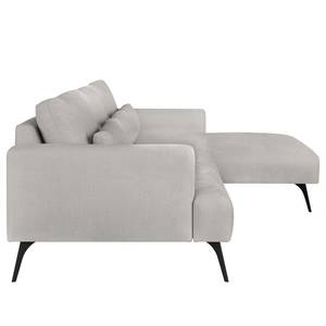 Ecksofa Colladas Webstoff Carde: Stahl - Longchair davorstehend rechts