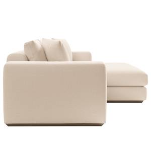 Ecksofa Palabra Chenille Marisa: Creme - Longchair davorstehend rechts