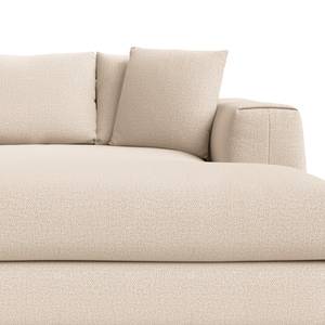 Ecksofa Palabra Chenille Marisa: Creme - Longchair davorstehend rechts