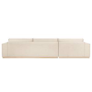 Ecksofa Mediona Webstoff Carde: Creme - Breite: 344 cm - Longchair davorstehend links