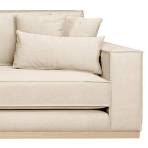 Ecksofa Mediona Webstoff Carde: Creme - Breite: 344 cm - Longchair davorstehend links