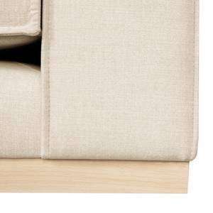 Ecksofa Mediona Webstoff Carde: Creme - Breite: 344 cm - Longchair davorstehend links