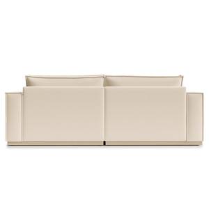 Ecksofa Mediona Webstoff Carde: Creme - Breite: 235 cm - Longchair davorstehend links