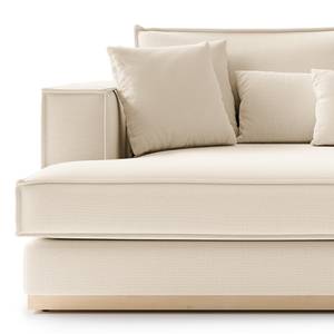 Ecksofa Mediona Webstoff Carde: Creme - Breite: 235 cm - Longchair davorstehend links