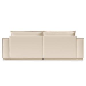 Ecksofa Mediona Webstoff Carde: Creme - Breite: 235 cm - Longchair davorstehend rechts