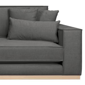 Ecksofa Mediona Webstoff Carde: Dunkelgrau - Breite: 344 cm - Longchair davorstehend links