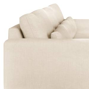 Ecksofa Colladas Webstoff Carde: Creme - Longchair davorstehend rechts