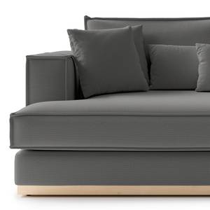 Ecksofa Mediona Webstoff Carde: Dunkelgrau - Breite: 235 cm - Longchair davorstehend links