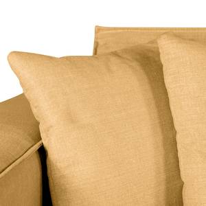 Ecksofa Mediona Webstoff Carde: Gold - Breite: 344 cm - Longchair davorstehend links