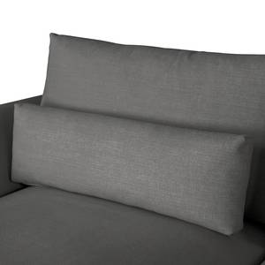 Ecksofa Colladas Webstoff Carde: Dunkelgrau - Longchair davorstehend rechts