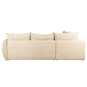 Ecksofa Ribela Chenille Roselia: Creme - Ottomane davorstehend links