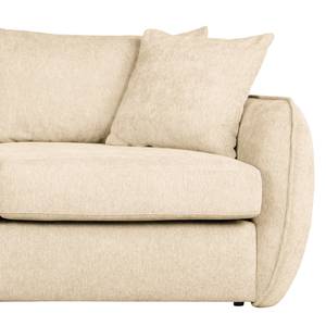 Ecksofa Ribela Chenille Roselia: Creme - Ottomane davorstehend links