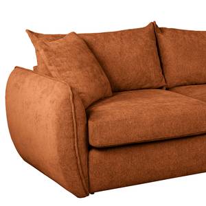 Ecksofa Ribela Chenille Roselia: Braun - Ottomane davorstehend rechts