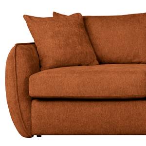 Ecksofa Ribela Chenille Roselia: Braun - Ottomane davorstehend rechts