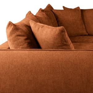 Ecksofa Ribela Chenille Roselia: Braun - Ottomane davorstehend rechts