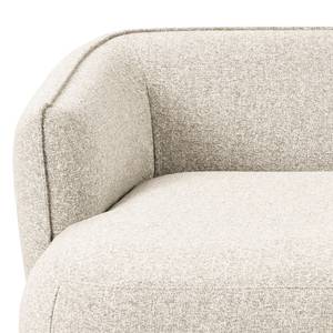 Ecksofa Betano mit Chaiselongue Strukturstoff Oana: Beige - Longchair davorstehend links / Ottomane rechts