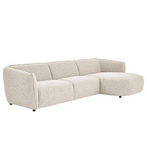 Hoekbank Betano 2,5-zits + chaise long. Structuurstof Oana: Beige