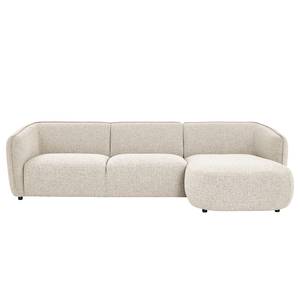 Hoekbank Betano 2,5-zits + chaise long. Structuurstof Oana: Beige