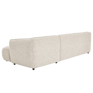 Hoekbank Betano 2,5-zits + chaise long. Structuurstof Oana: Beige