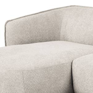 Ecksofa Betano 2,5-Sitzer mit Longchair Bouclé Stoff Anouk: Hellgrau