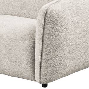 Ecksofa Betano 2,5-Sitzer mit Longchair Bouclé Stoff Anouk: Hellgrau