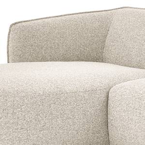 Hoekbank Betano 2,5-zits + chaise long. Structuurstof Oana: Beige