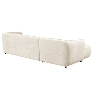 Hoekbank Betano 2,5-zits + chaise long. Bouclé Stof Anouk: Crèmekleurig