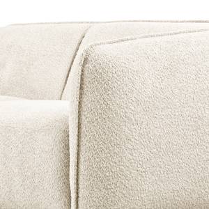 Ecksofa Betano 2,5-Sitzer mit Longchair Bouclé Stoff Anouk: Creme