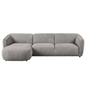 Ecksofa Betano 2,5-Sitzer mit Longchair Bouclé Stoff Anouk: Graphit