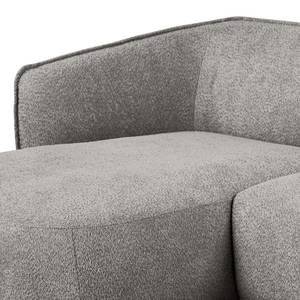 Ecksofa Betano 2,5-Sitzer mit Longchair Bouclé Stoff Anouk: Graphit